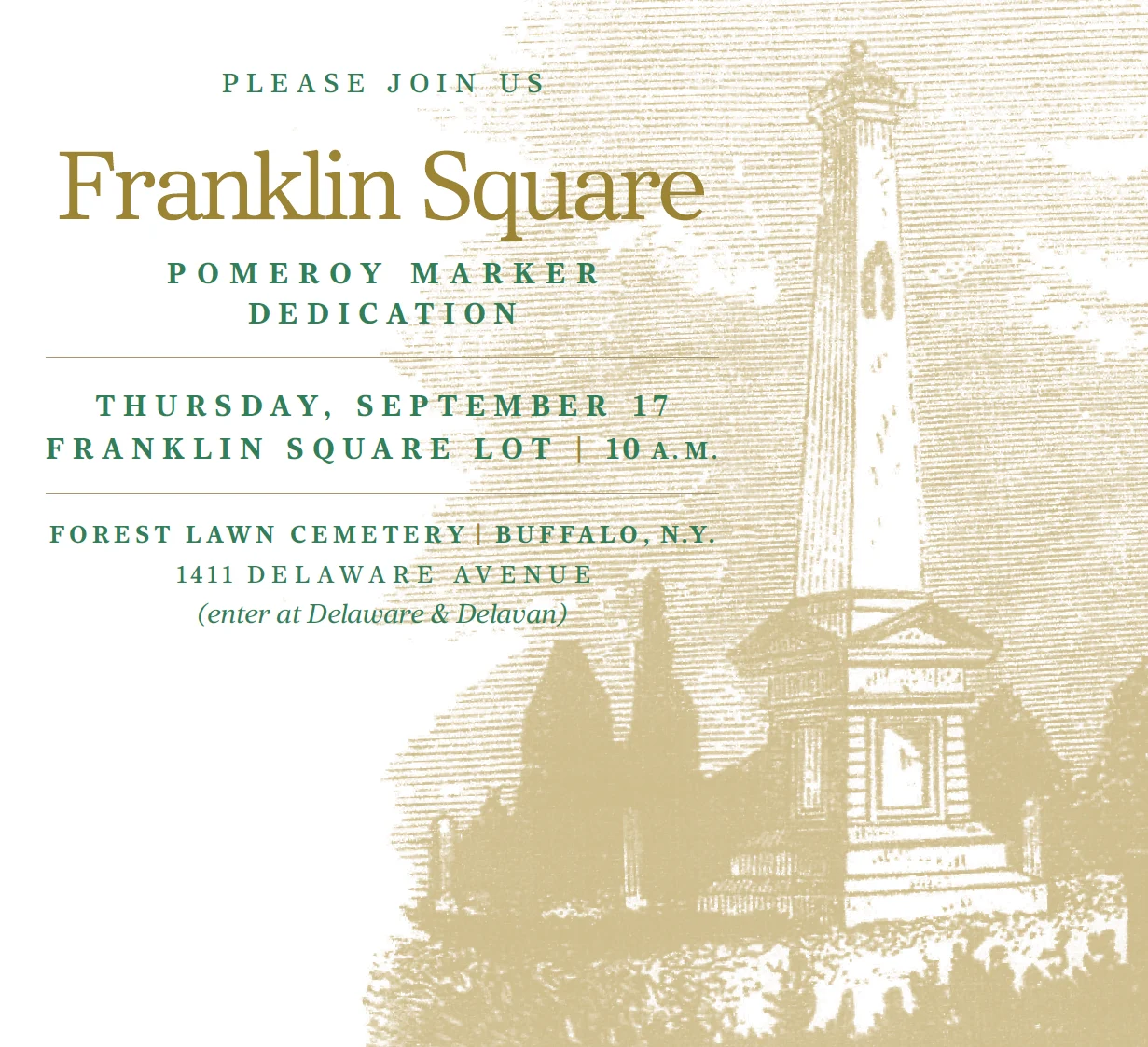 Franklin Square Pomeroy Marker Dedication